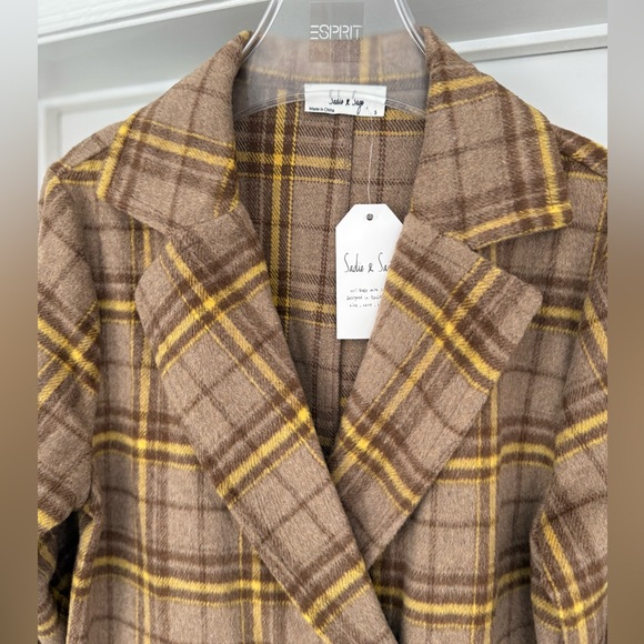 NWT Sadie & Sage Jenny Plaid Double Breasted
Coat - S - Picture 7 of 14